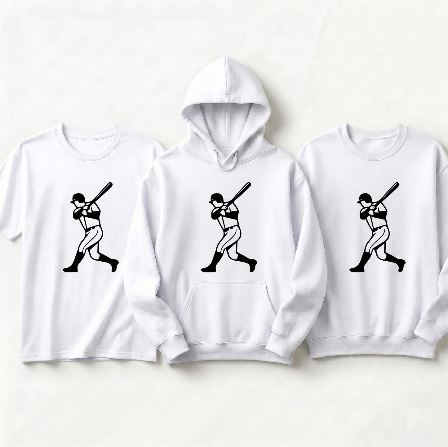 Baseball Player Hoodie, Personalized Baseball Sweatshirt, Minimalist Batter Shirt, Custom Baseball Gift, Personalized Team Baseball Apparel