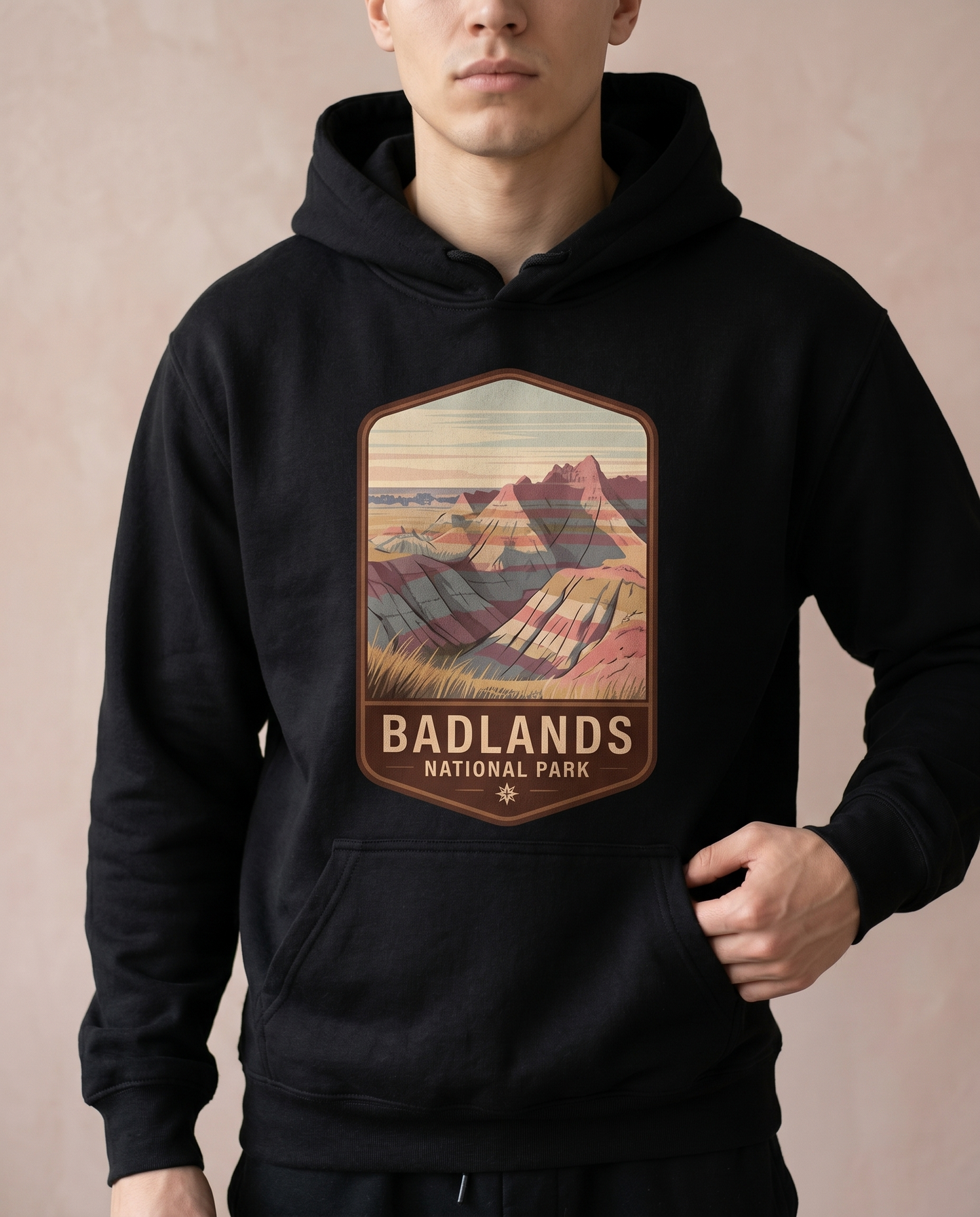 Custom Badlands National Park Shirt, Vintage South Dakota Hoodie, Retro Nature Sweatshirt, Personalized Hiking Gift, Badlands Badge Tee