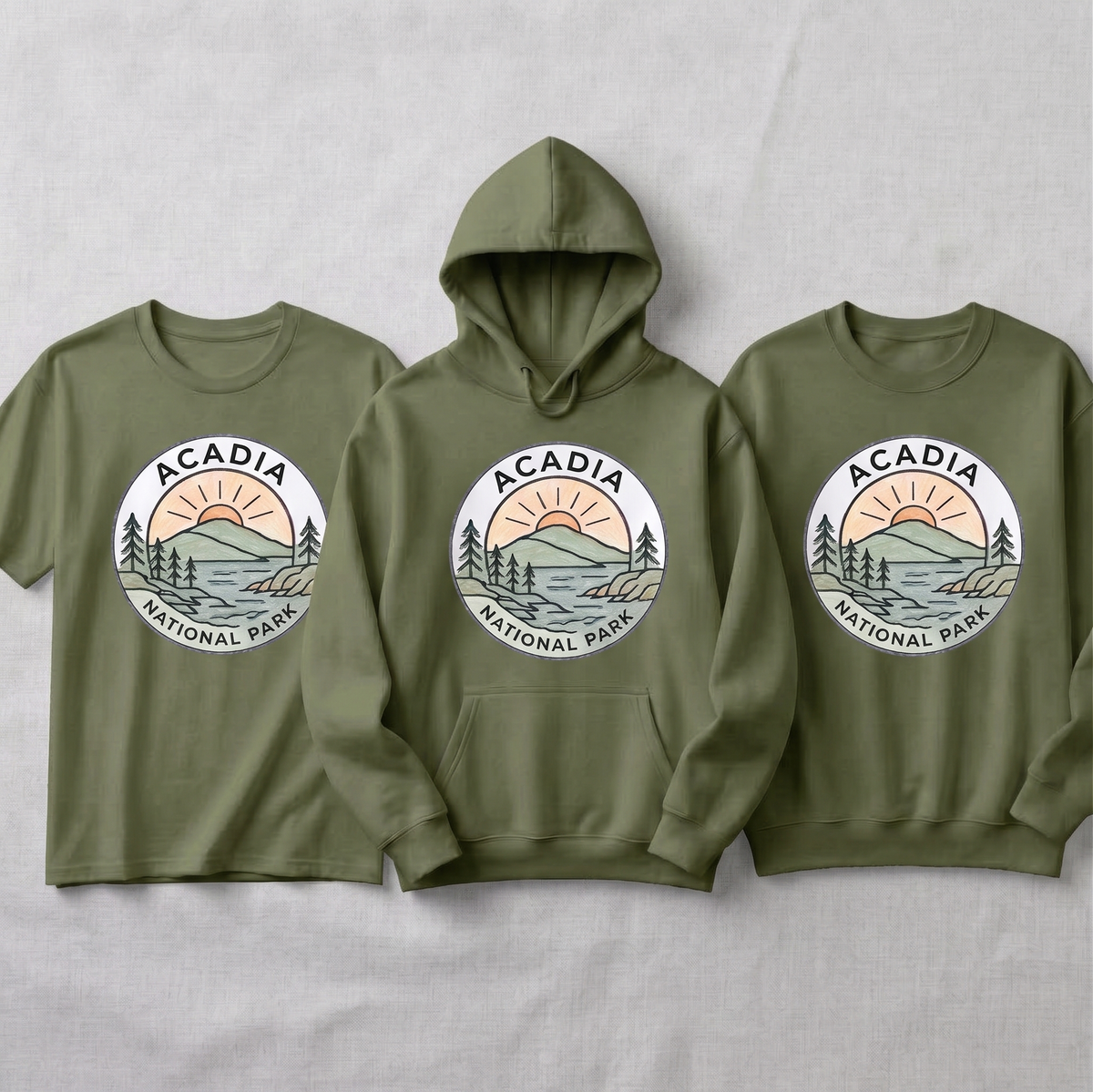 Acadia National Park Hoodie, Maine Nature Sweatshirt, Retro National Park T-Shirt, Custom Outdoorsy Gift, Personalized Hiking Apparel
