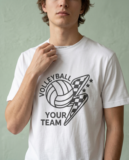Custom Volleyball Shirt - Personalized Volleyball Team T-Shirt - Volleyball Mom Dad Gift - Sports Fan Graphic Tee - Custom Volleyball Top