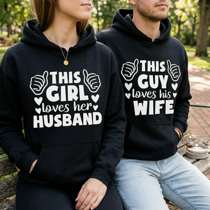 Custom Couple Hoodies, Anniversary Gift, Valentine's Day Gift for Couples, Custom Hoodies, Funny Relationship Pullovers, Newlywed Gift Set