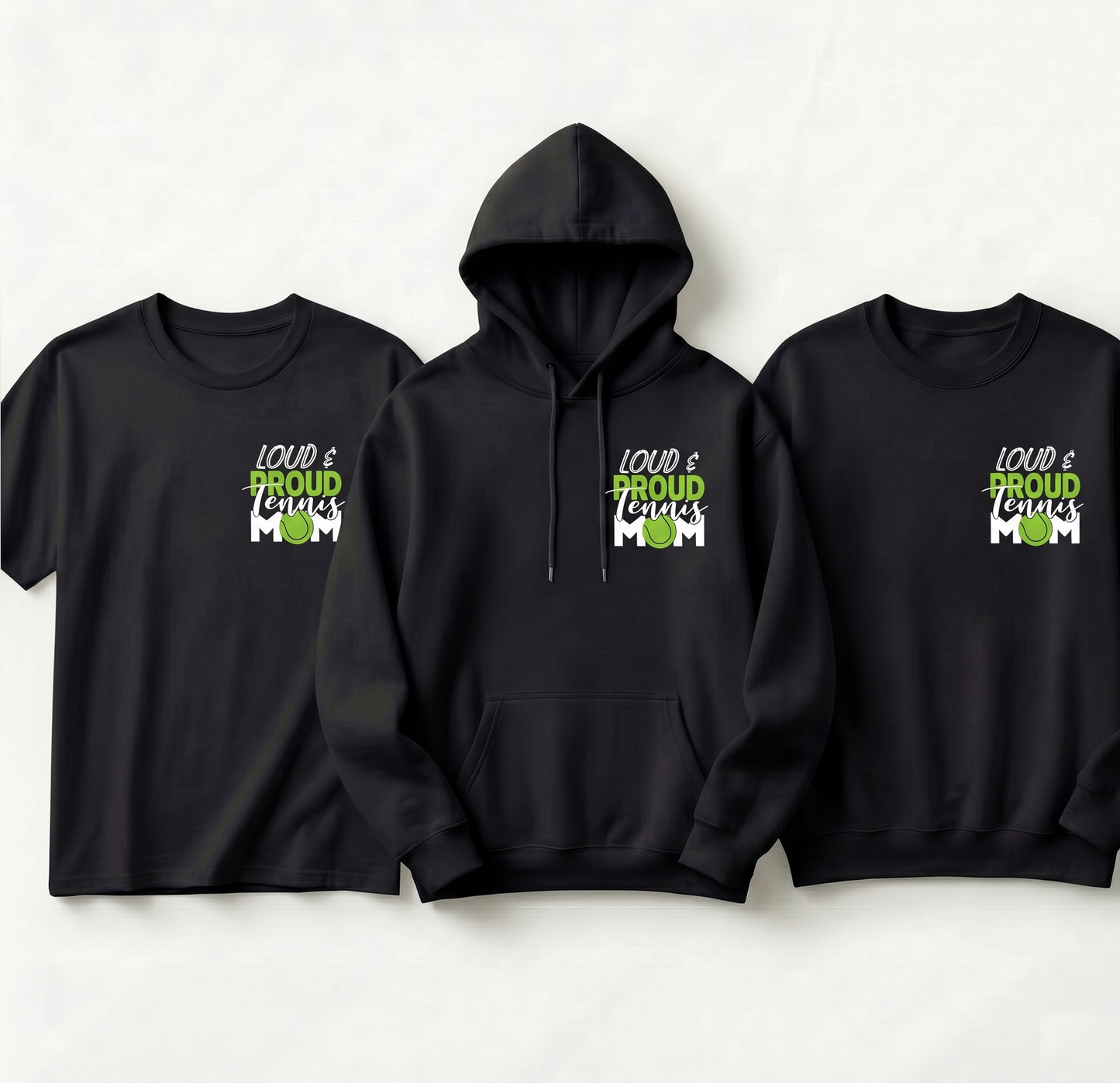 Custom Loud and Proud Tennis Mom Hoodie, Personalized Tennis Mom Shirt, Game Day Tennis Sweatshirt, Tennis Mama Gift