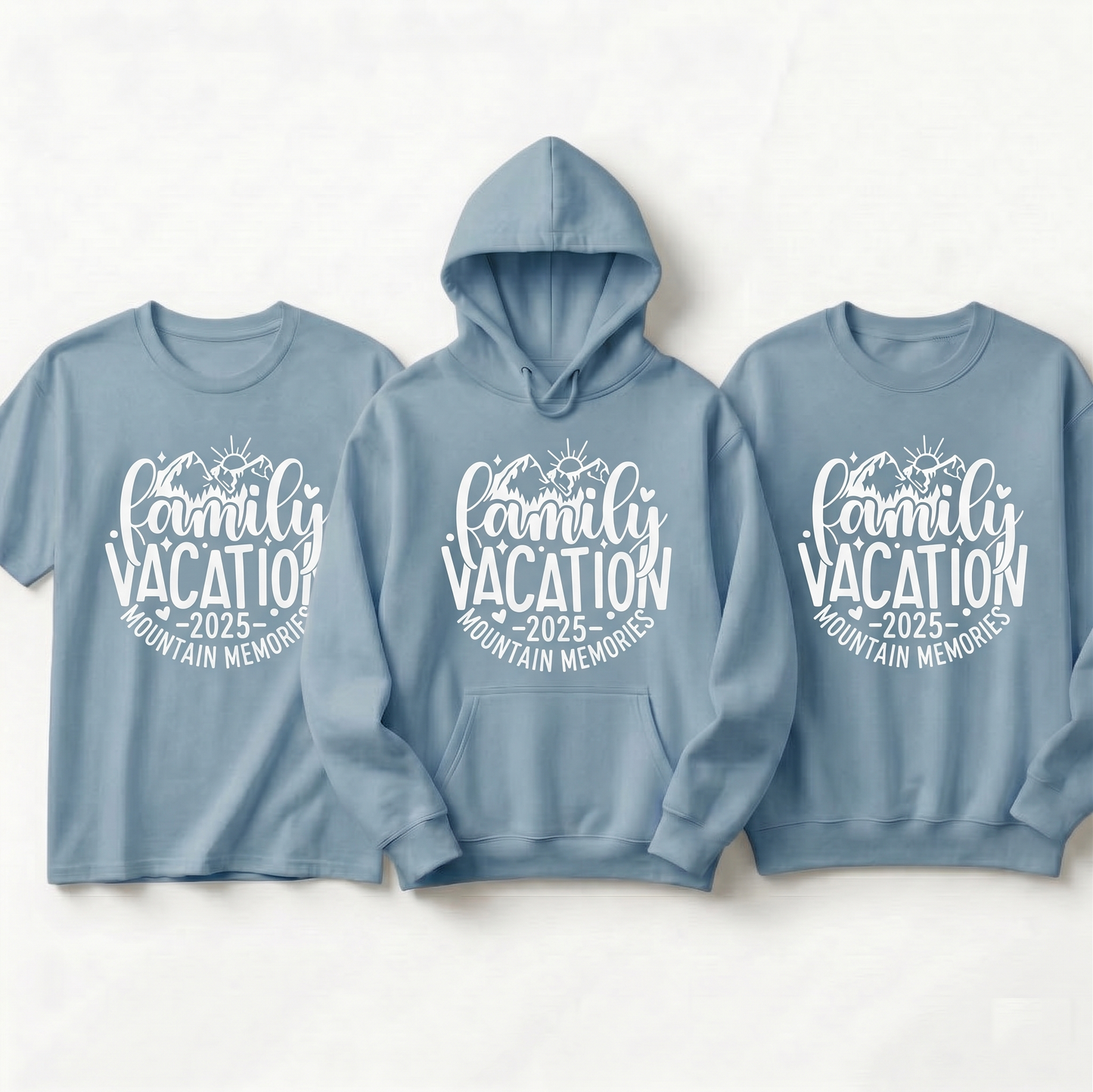 Custom Family Vacation 2025 Shirts, Personalized Mountain Memories Matching Hoodies, 2026 Family Trip Sweatshirts, Mountain Gift