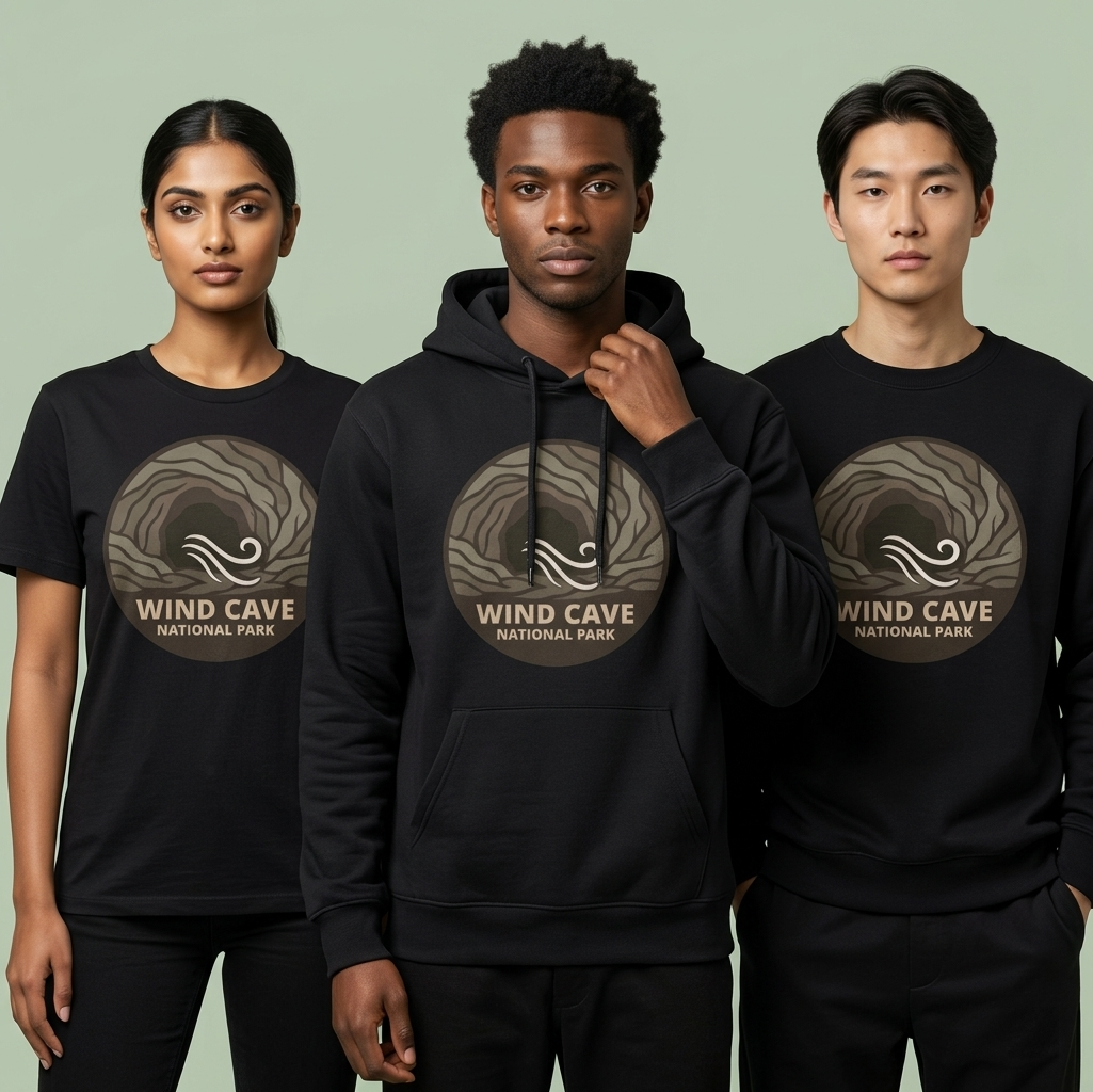 Wind Cave National Park Shirt, Retro National Park Hoodie, Custom South Dakota Vacation Sweatshirt, Minimalist Nature Lover Gift