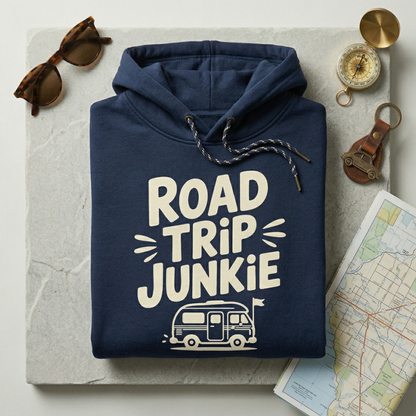 Road Trip Junkie Shirt, Personalized Adventure Tee, Custom Road Trip Gift, Camper Van T-Shirt, Family Vacation Shirt, Wanderlust Apparel