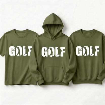 Custom Golf Silhouette Hoodie, Personalized Golfing Sweatshirt, Minimalist Golf T-Shirt, Custom Gift for Golfer, Personalized Club Apparel