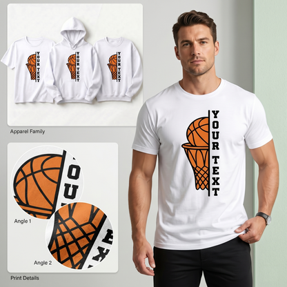 Custom Basketball Hoodie and Shirt, Custom Basketball Sweatshirt with Name, Basketball Mom Shirt, Personalized Sports Apparel,