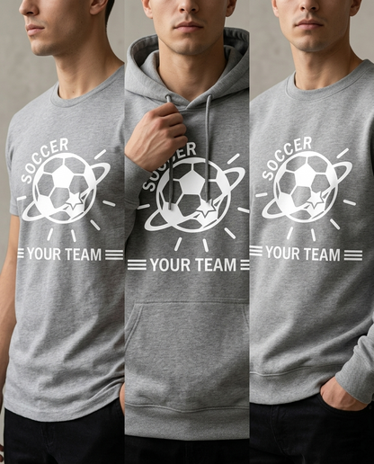 Custom Soccer Team Shirt, Personalized Soccer Hoodie, Retro Soccer Player Gift, Soccer Mom Sweatshirt, Custom Soccer Jersey Tee