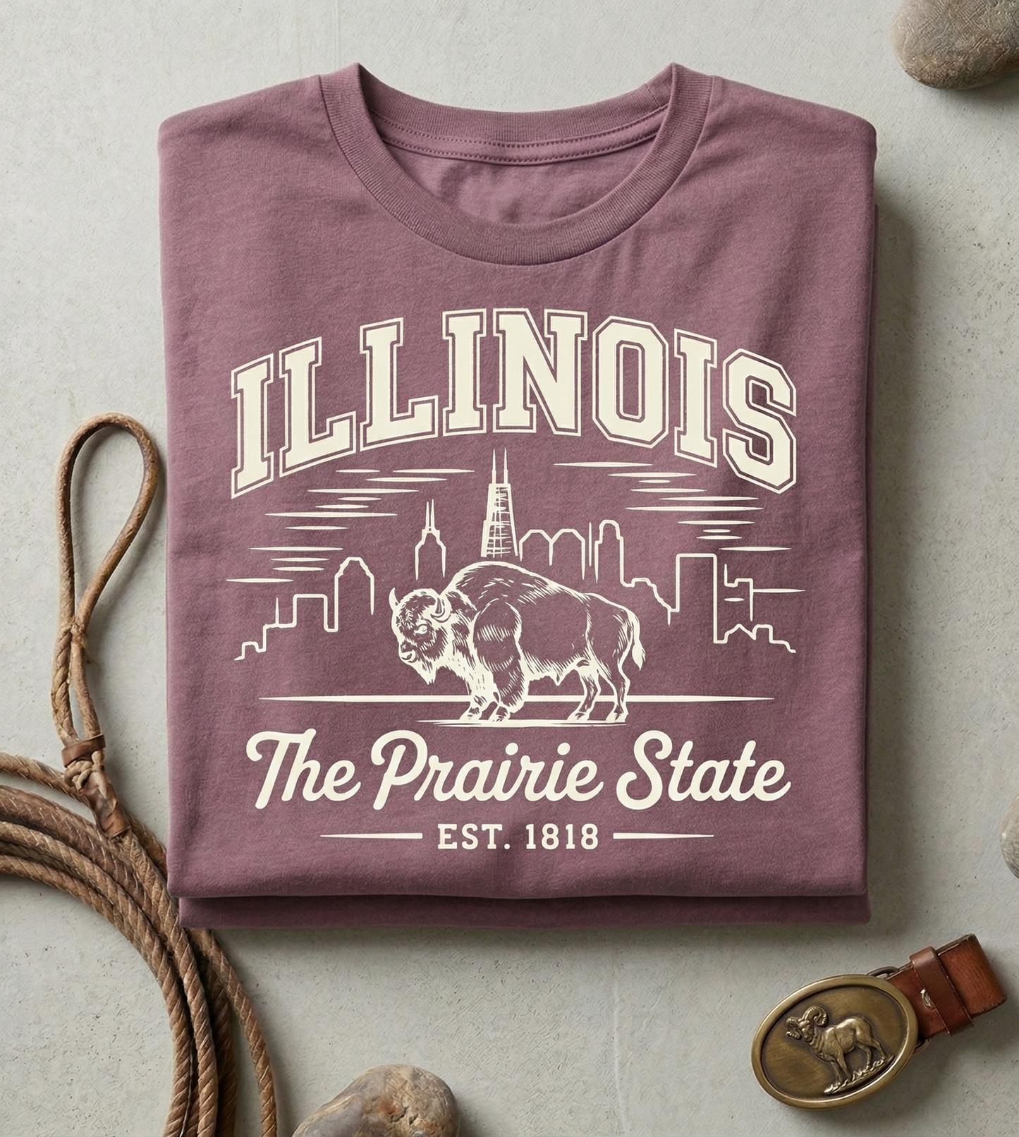 Custom Illinois Hoodie - Vintage Prairie State Sweatshirt - Retro IL 1818 Est. Pullover - Personalized Illinois Gift