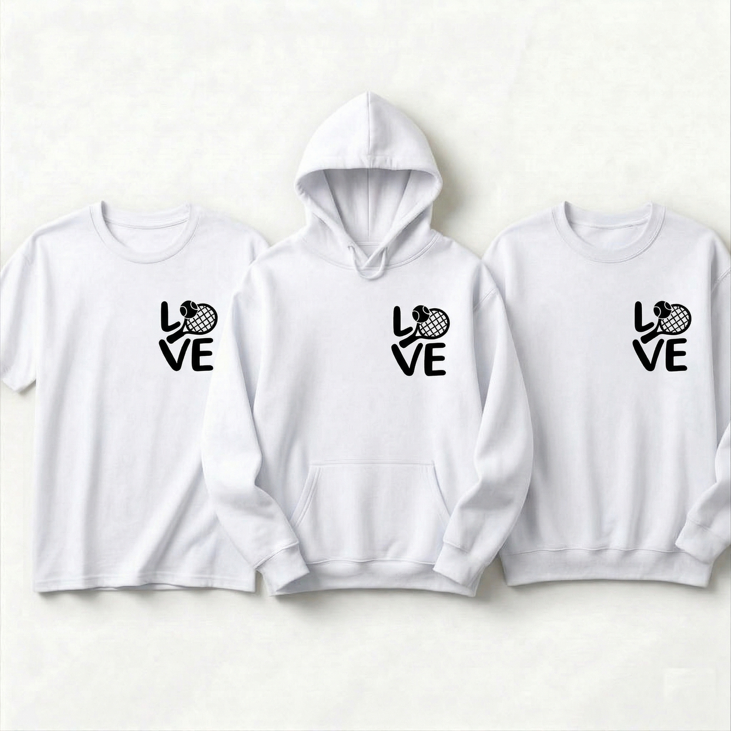 Custom Tennis Shirt, Tennis Lover Gift, Tennis Racket Hoodie, Tennis Mom Sweatshirt, Cute Love Tennis Apparel, Personalized Sports Team Tee