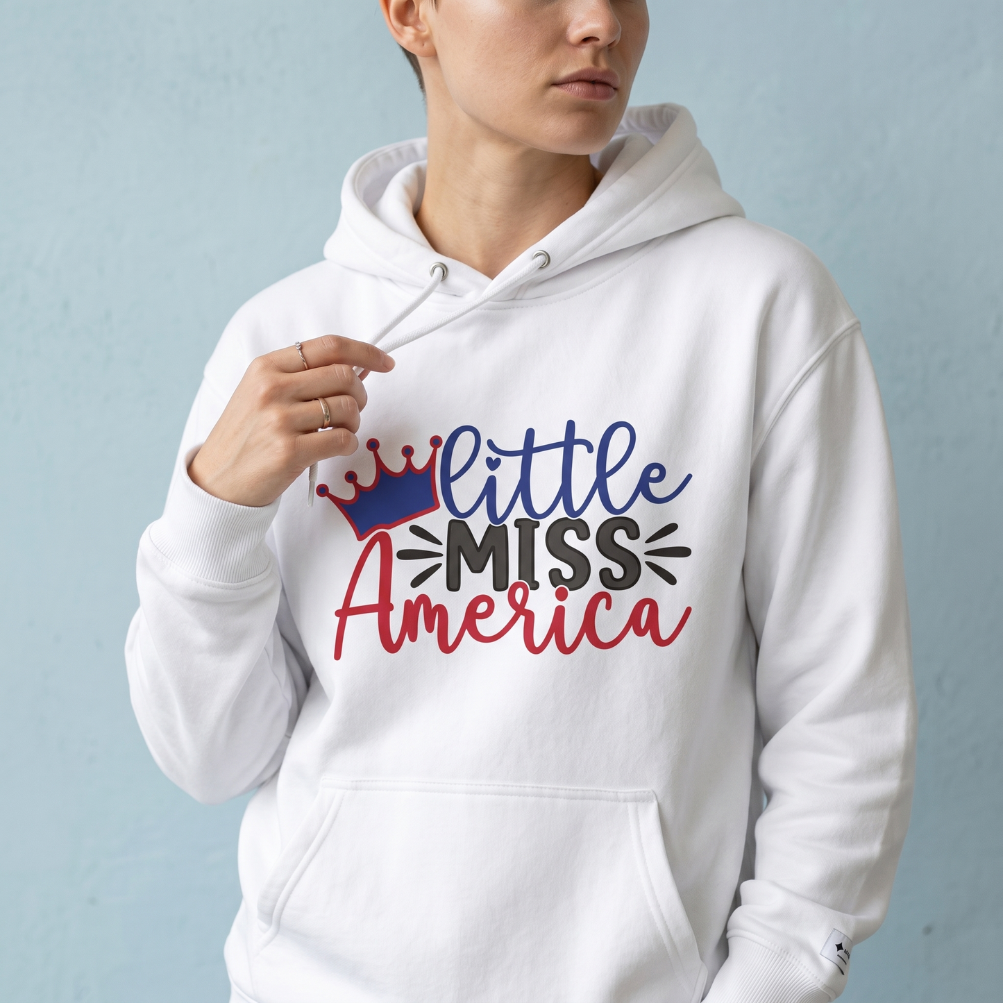 Custom Little Miss America Shirt, Personalized Fourth of July Kids Hoodie, Retro Patriotic Youth Sweatshirt, 4th of July Toddler Outfit