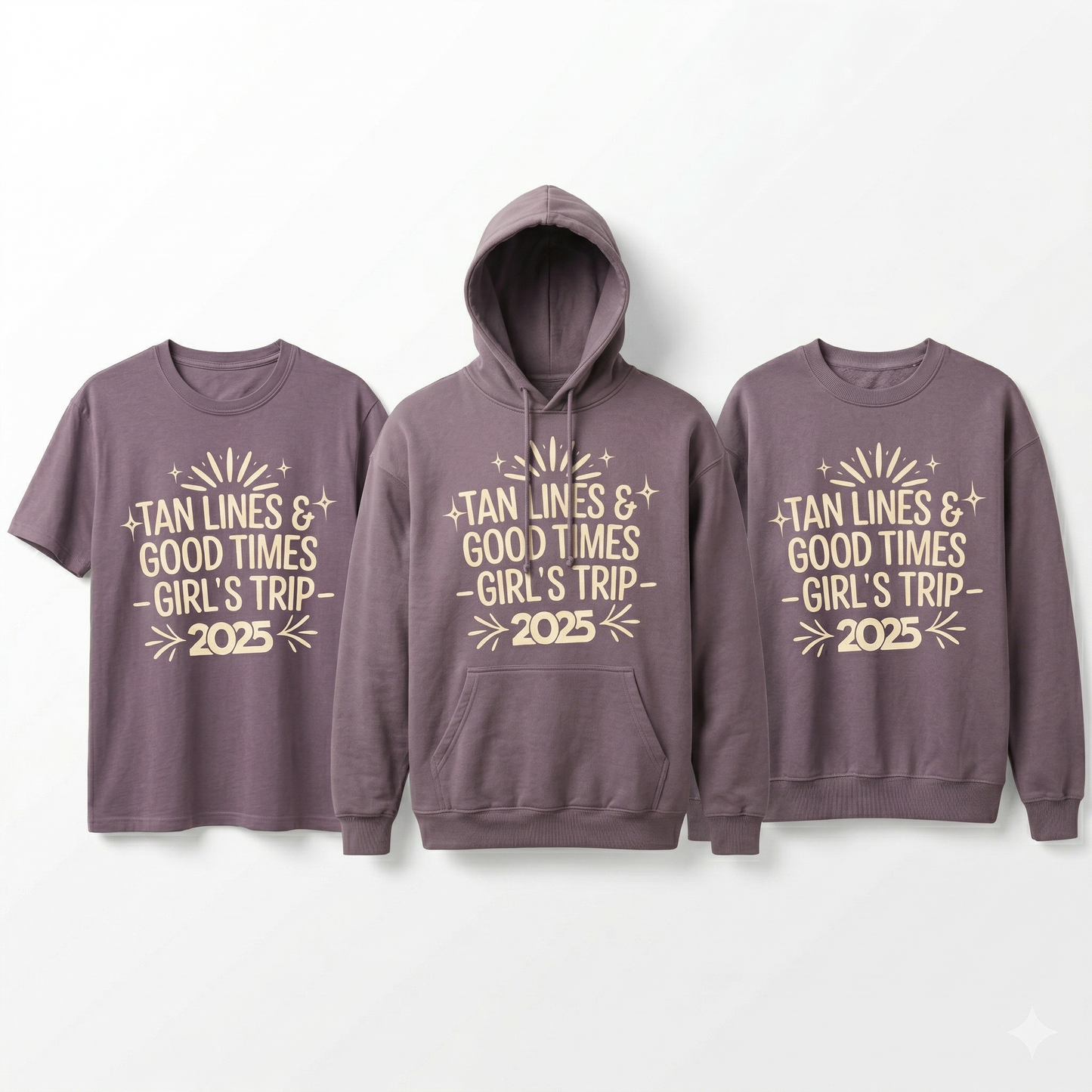 Custom Girls Trip 2026 Shirt, Tan Lines & Good Times Personalized Beach Tee, Matching Bachelorette T-shirt, Summer Vacation 2026 Group Shirt