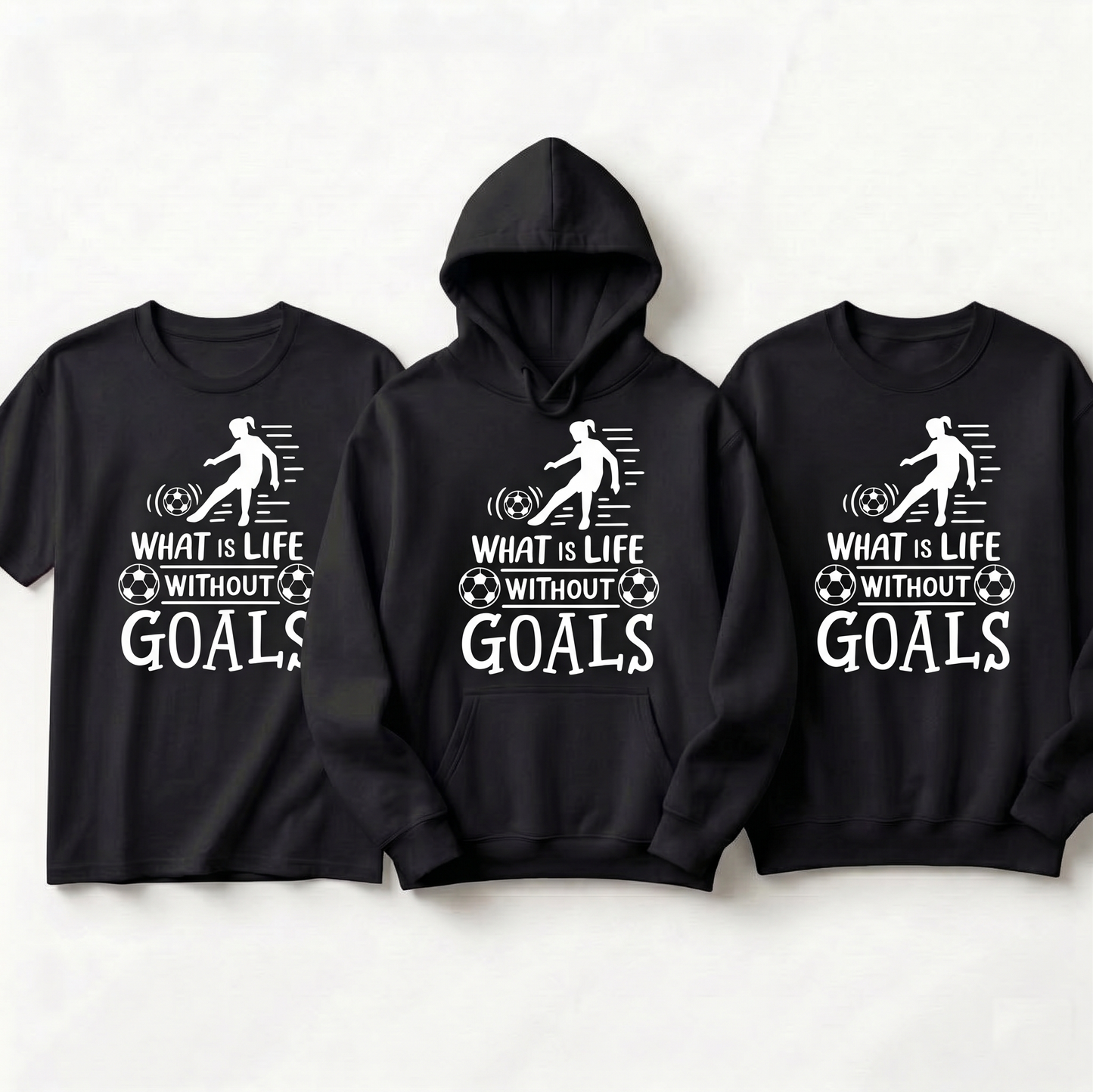Personalized Soccer Player Gift - Girl Soccer Mom Hoodie - Motivational Soccer Apparel - Custom Soccer Team Gift - Football Goals Shirt