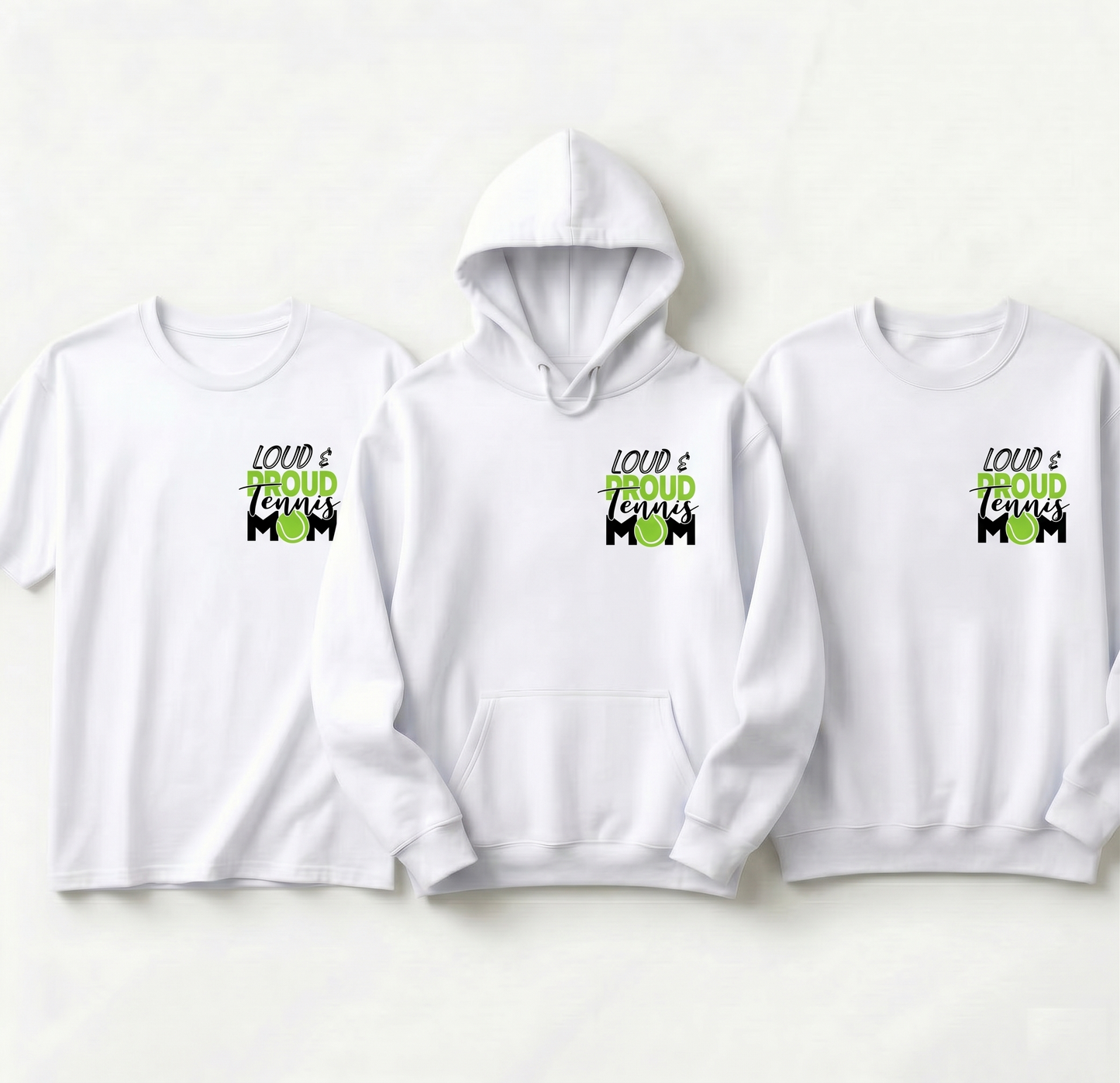 Custom Loud and Proud Tennis Mom Hoodie, Personalized Tennis Mom Shirt, Game Day Tennis Sweatshirt, Tennis Mama Gift