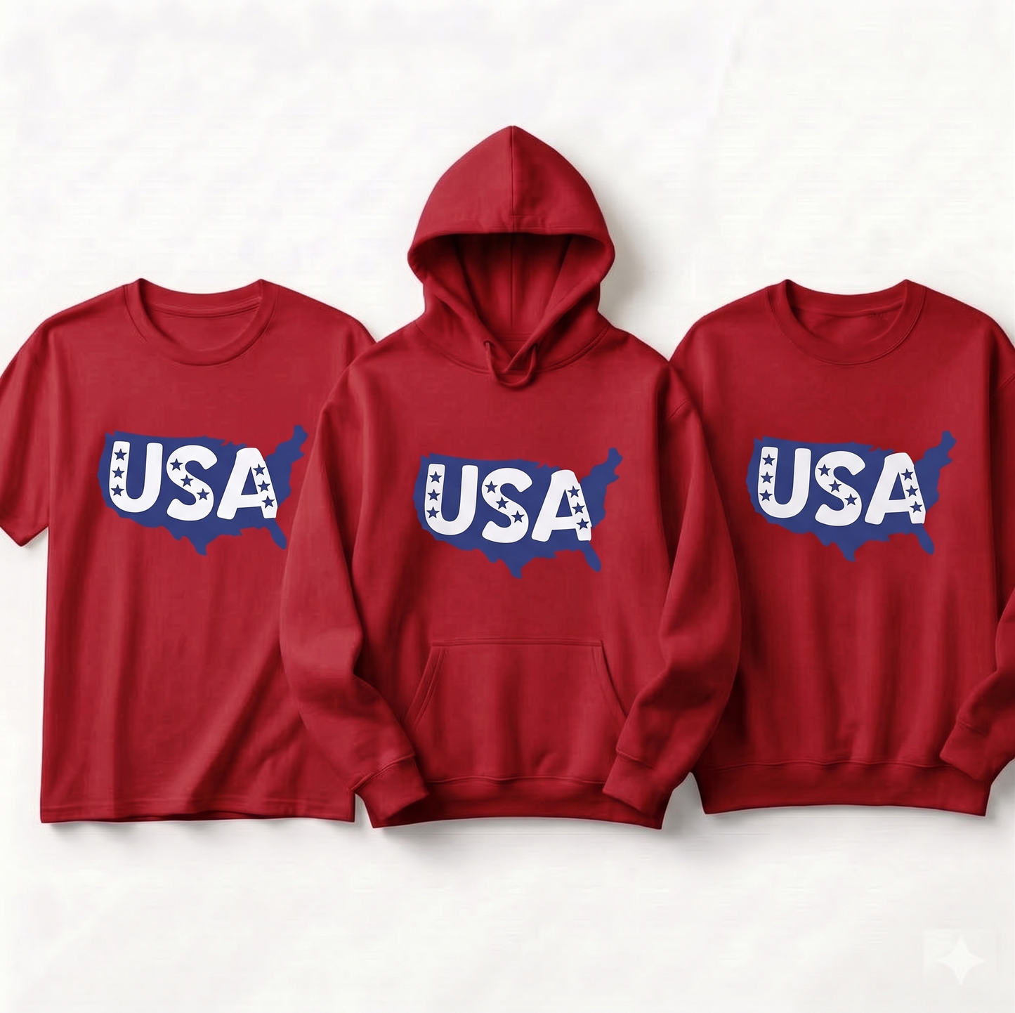 Custom USA Map Shirt, Patriotic 4th of July Hoodie, Independence Day Sweatshirt, Matching Family July 4th Apparel, American Pride Tops