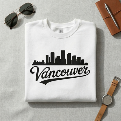 Vancouver Sweatshirt | Retro Vancouver Skyline Crewneck | Red British Columbia Canada Gift | Vintage Style City Pullover | Vancouver BC Souvenir
