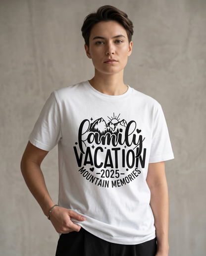 Custom Family Vacation 2025 Shirts, Personalized Mountain Memories Matching Hoodies, 2026 Family Trip Sweatshirts, Mountain Gift