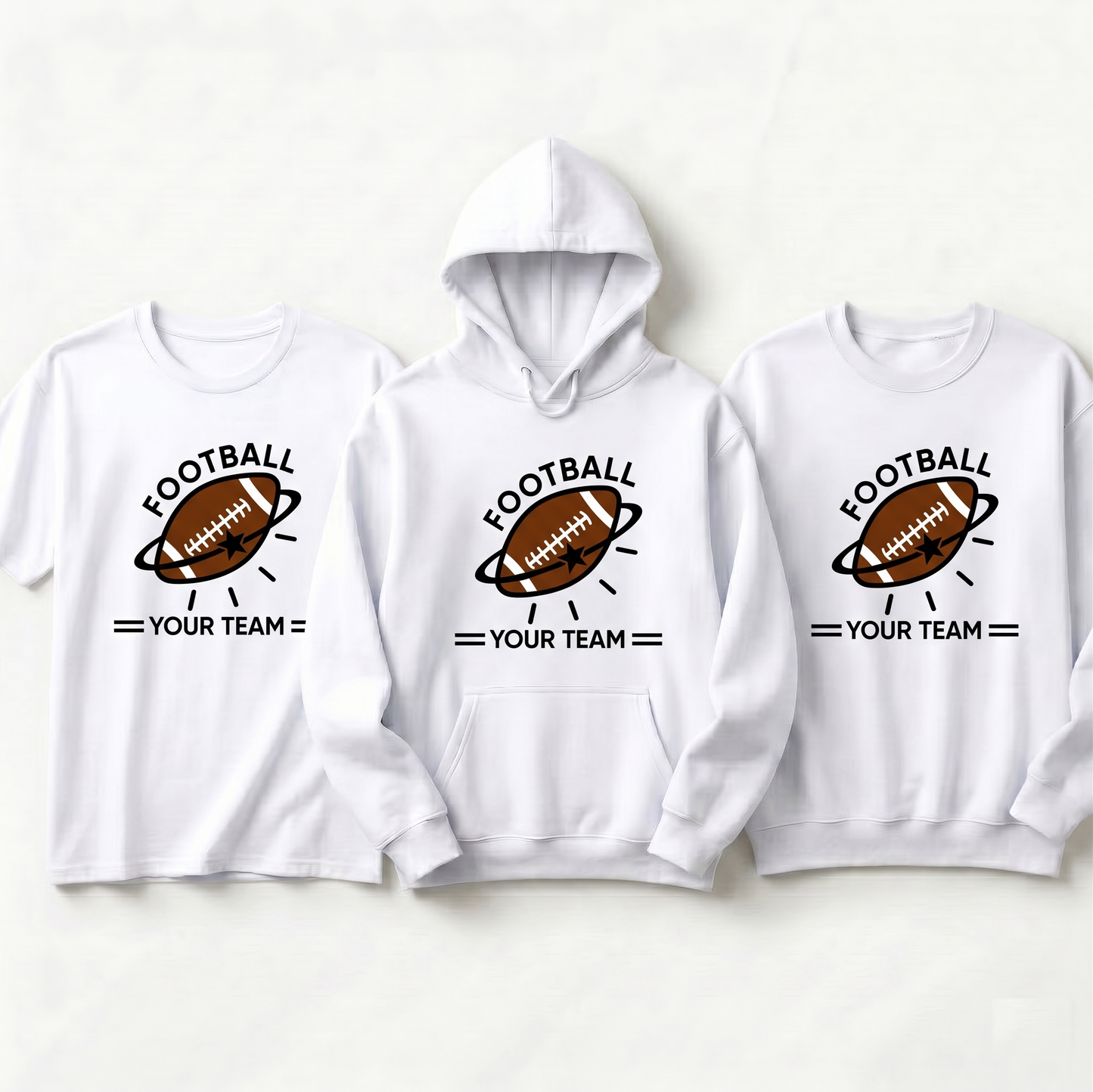 Custom Football Team Hoodie, Personalized Football Shirt with Team Name, Football Mascot Sweatshirt, Personalized Football Gift for Him