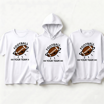 Custom Football Team Hoodie, Personalized Football Shirt with Team Name, Football Mascot Sweatshirt, Personalized Football Gift for Him
