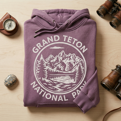 Custom Grand Teton National Park Hoodie - Vintage Wyoming Sweatshirt - Retro Grand Teton Pullover - Personalized Nature Gift