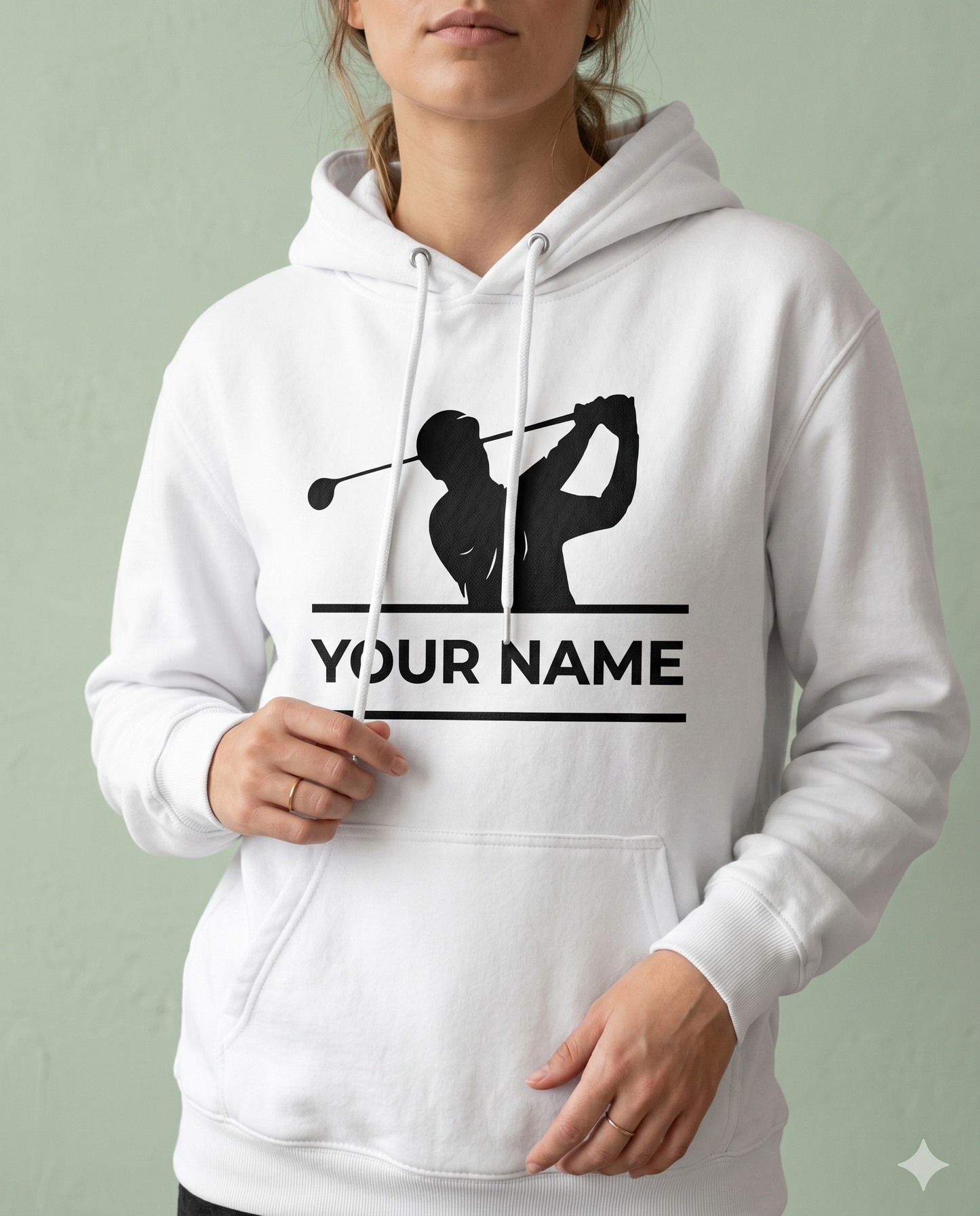 Custom Golf Swing Hoodie, Personalized Golfer Sweatshirt, Minimalist Golf T-Shirt, Custom Name Golf Apparel, Personalized Gift for Golfer