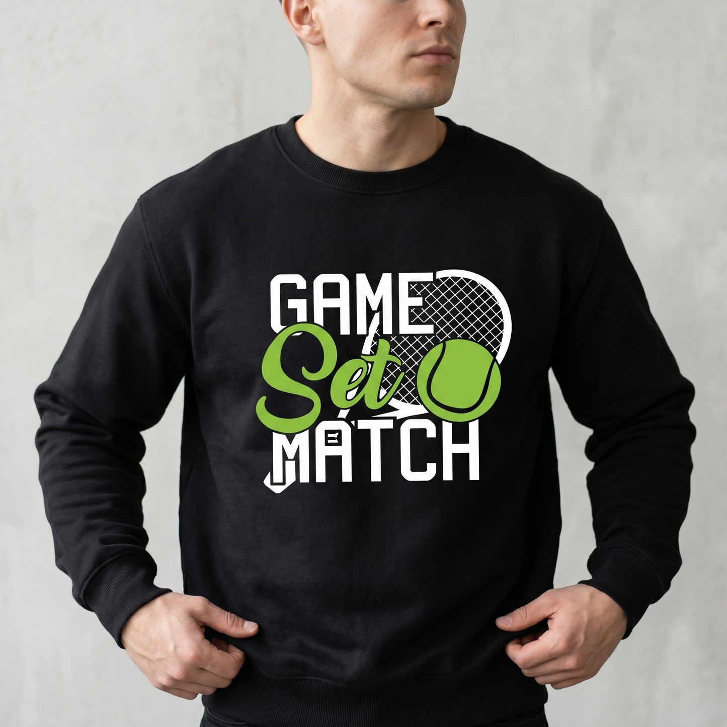 Custom Game Set Match Tennis Shirt, Personalized Tennis Mom Hoodie, Retro Tennis Ball Sweatshirt, Tennis Player Gift, Game Sports Apparel