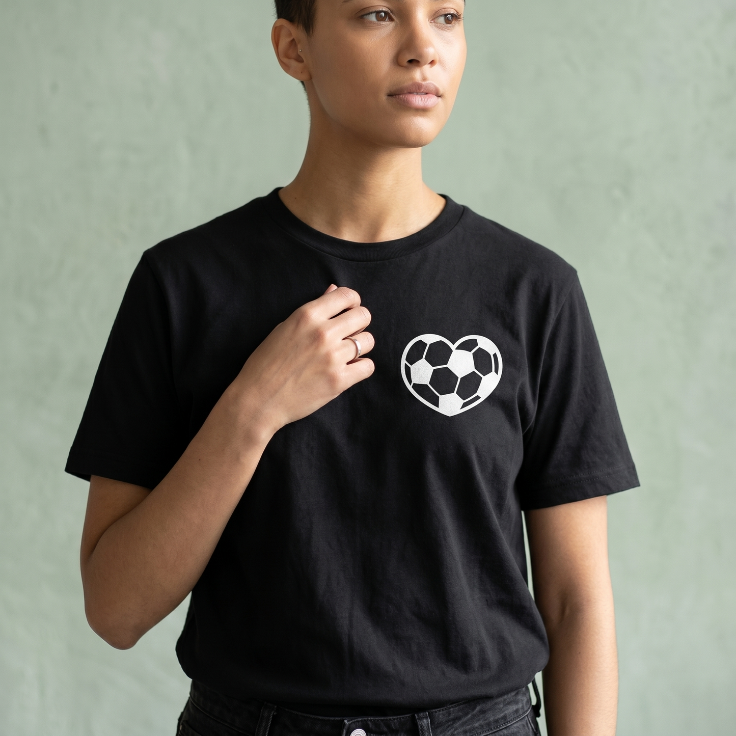 Custom Soccer Heart Apparel - Personalized Soccer Heart Hoodie, Sweatshirt, or T-Shirt - Custom Soccer Team Gift - Soccer Mom Hoodie