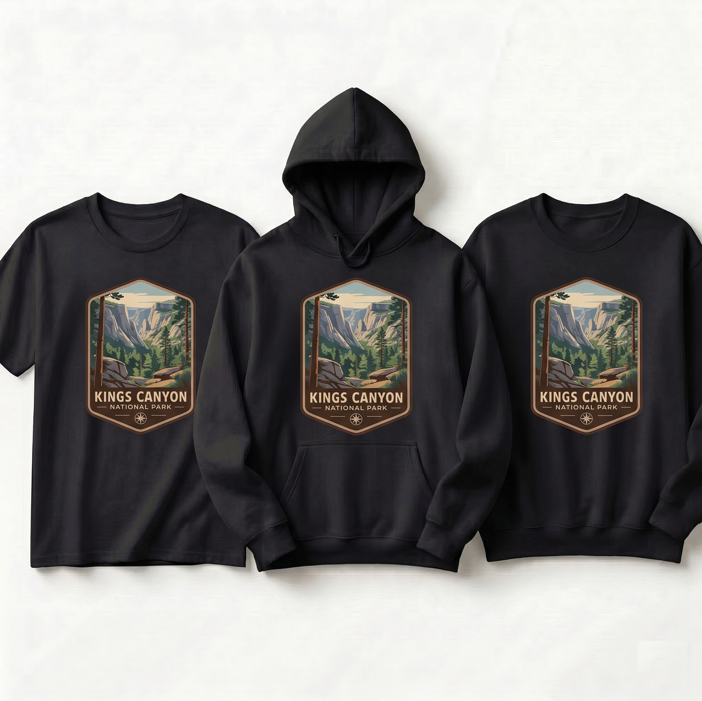 Custom Kings Canyon National Park Shirt, Vintage California Hoodie, Retro Mountain Sweatshirt, Hiking Gift, Sierra Nevada Badge Tee