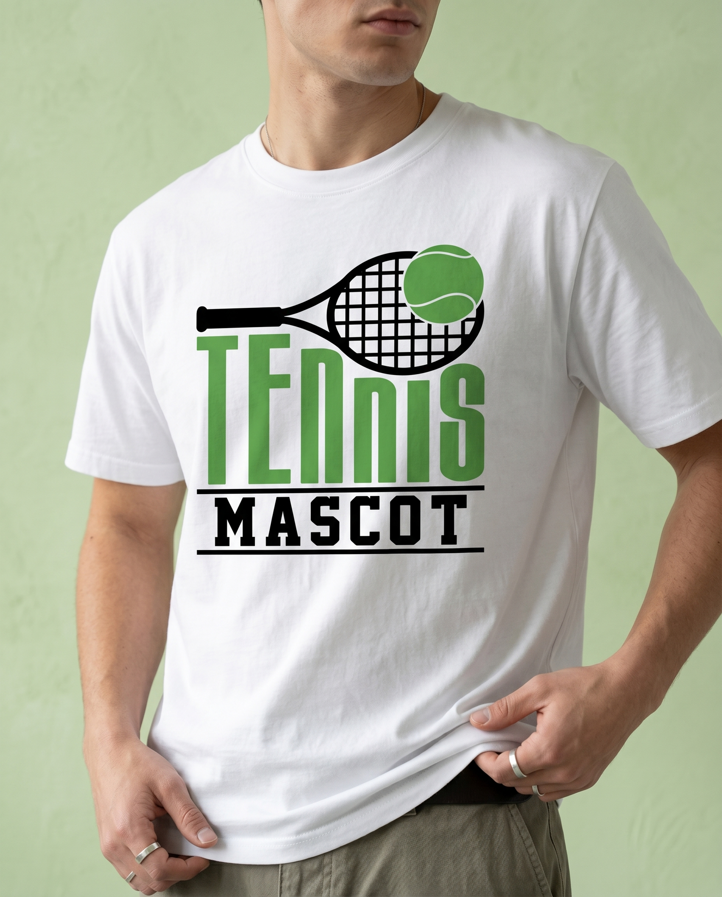 Custom Tennis Mascot Hoodie, Personalized Tennis Team Sweatshirt,Cute Tennis Graphic Hoodie for Women and Men, Customizable Tennis Club Gear