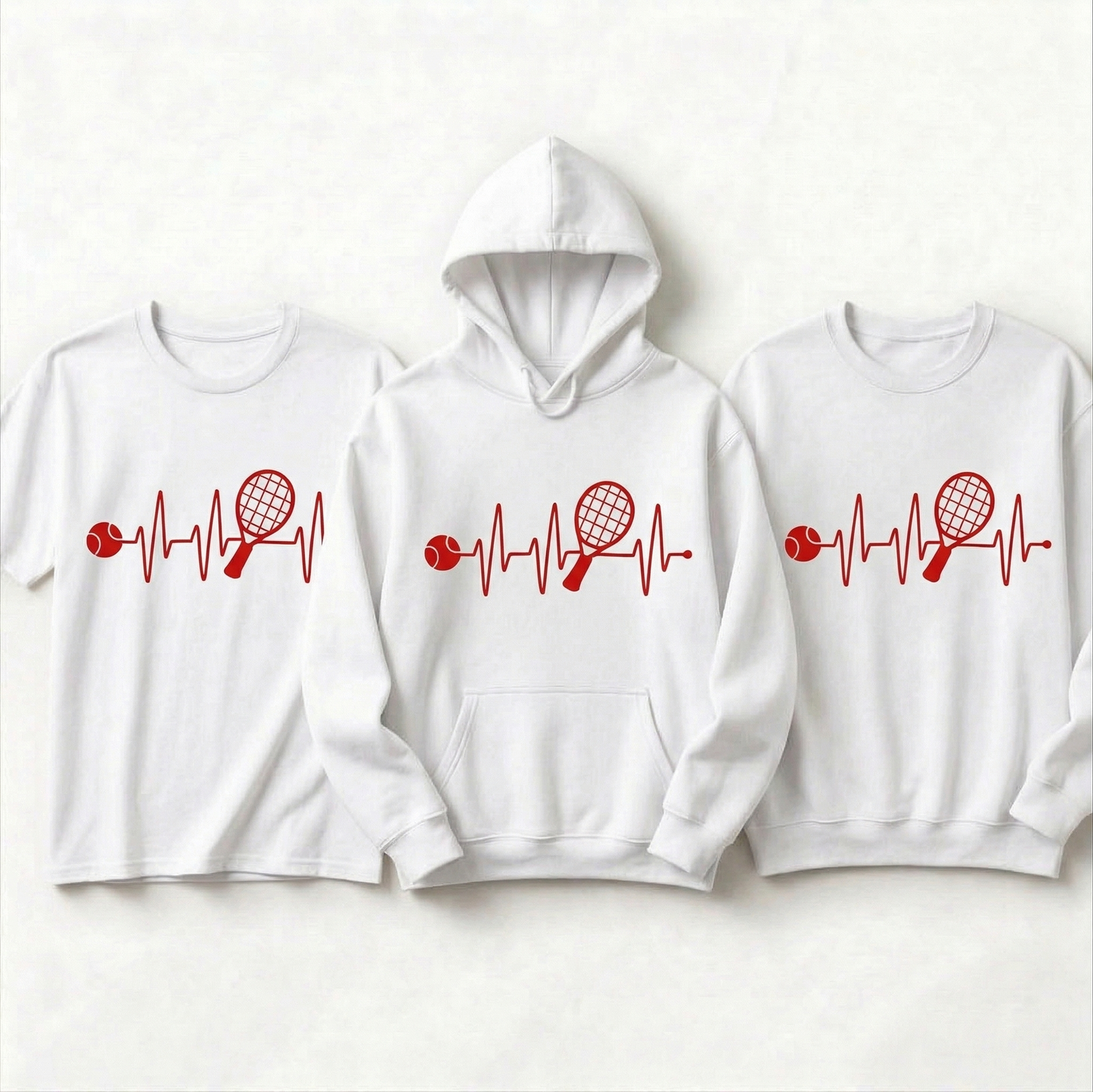 Custom Tennis Heartbeat Shirt, Tennis Hoodie, Personalized Tennis Player Gift, Tennis Team Sweatshirt, Tennis Mom Shirt, Tennis Coach Gift
