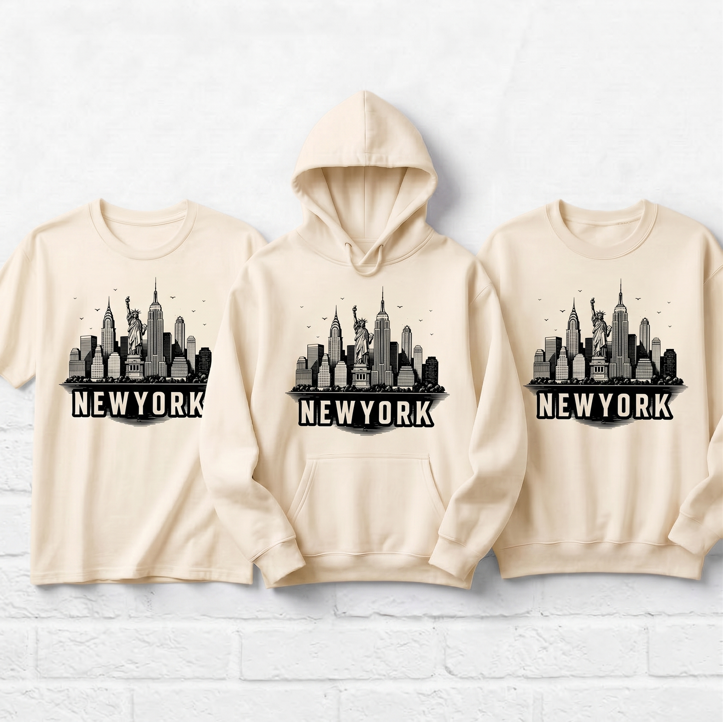 Custom New York City T-Shirt - Minimalist NYC Skyline Shirt- New York Vacation Souvenir - Custom City Apparel Gift