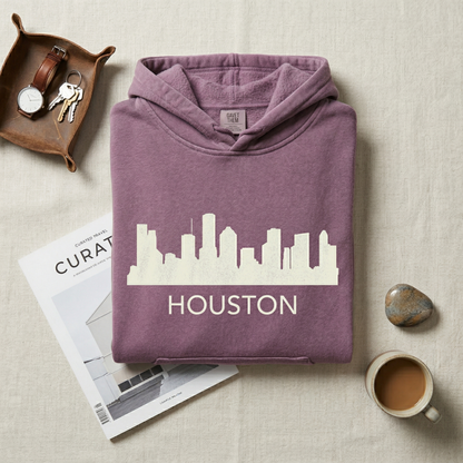 Custom Houston Skyline Hoodie | Personalized Texas Sweatshirt | H-Town Hometown Pride Sweater | Space City Travel Gift