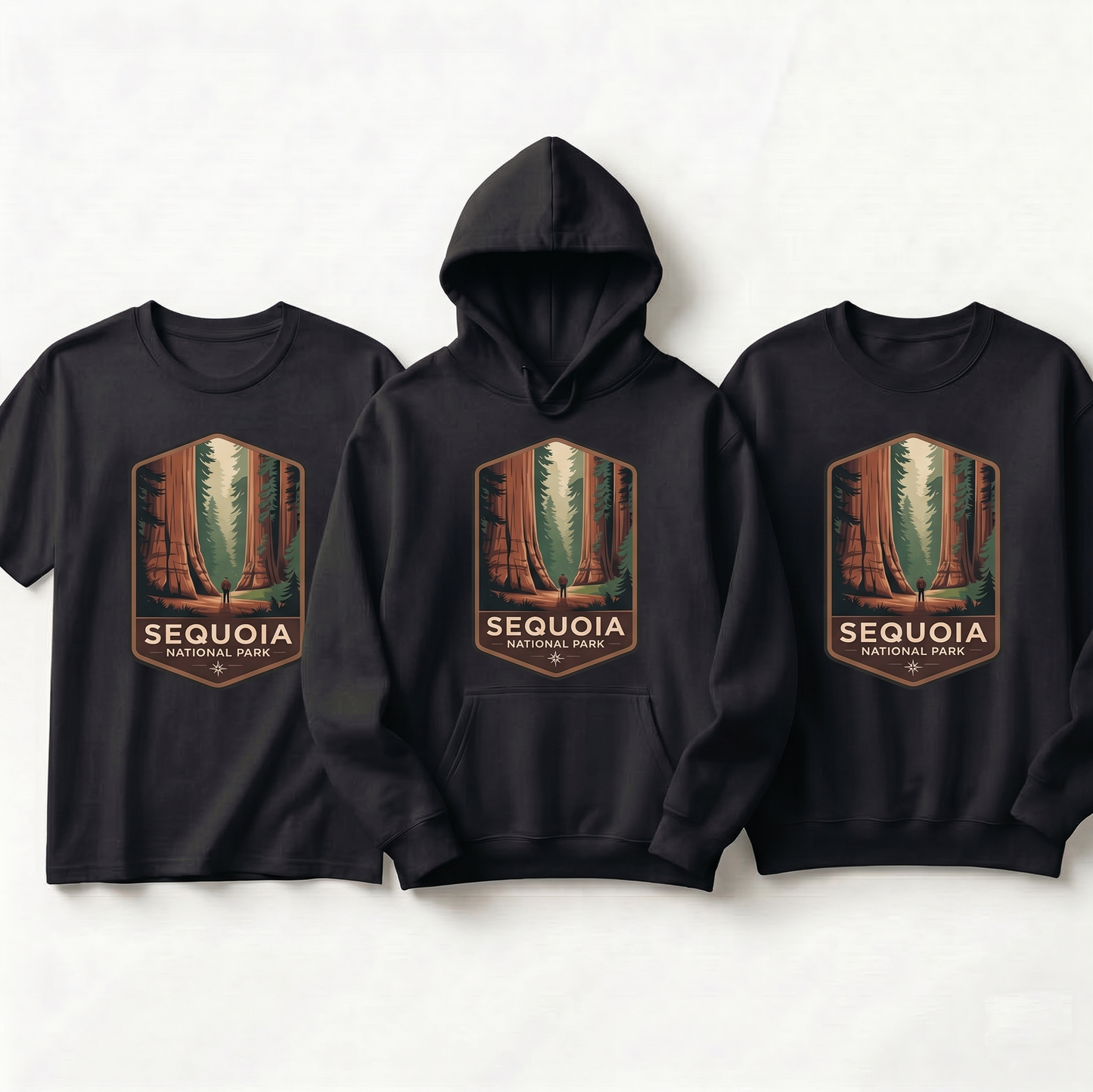 Custom Sequoia National Park Hoodie, Retro California Shirt, Personalized Hiking Gift, National Park Sweatshirt, Giant Forest Graphic Tee