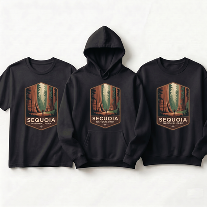 Custom Sequoia National Park Hoodie, Retro California Shirt, Personalized Hiking Gift, National Park Sweatshirt, Giant Forest Graphic Tee