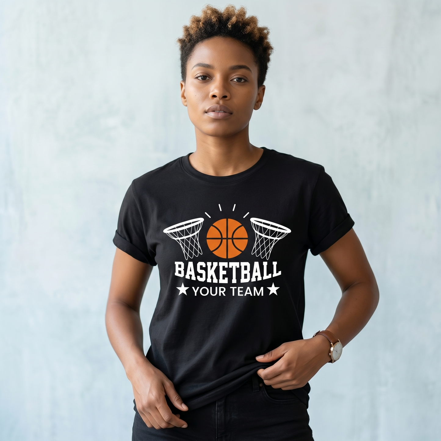 Custom Basketball Team Apparel - Personalized Basketball Hoodie, Sweatshirt, or T-Shirt - Custom Team Name Shirt, Basketball Coach Gift