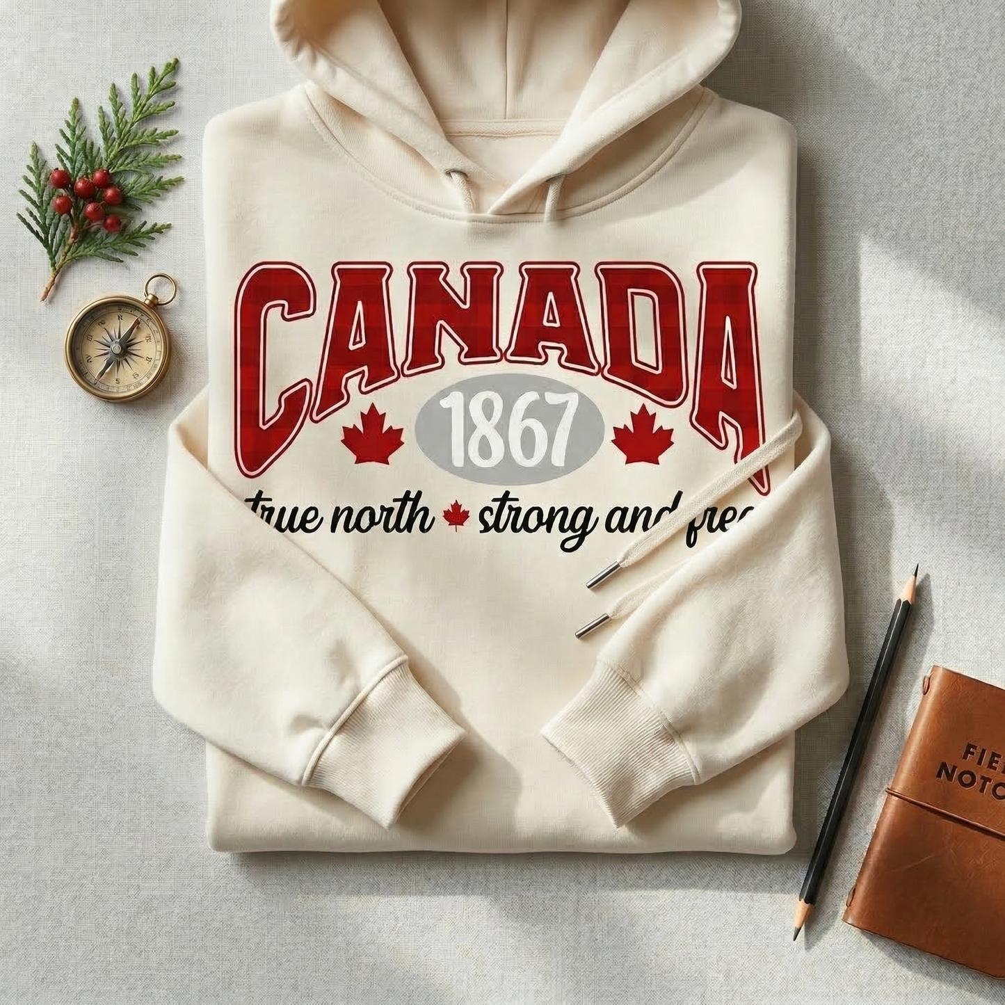 Vintage Canada Hoodie, Retro Canadian Pride Sweatshirt, True North Strong and Free Pullover,Canada Souvenir Gift, Unisex Aesthetic Hoodie
