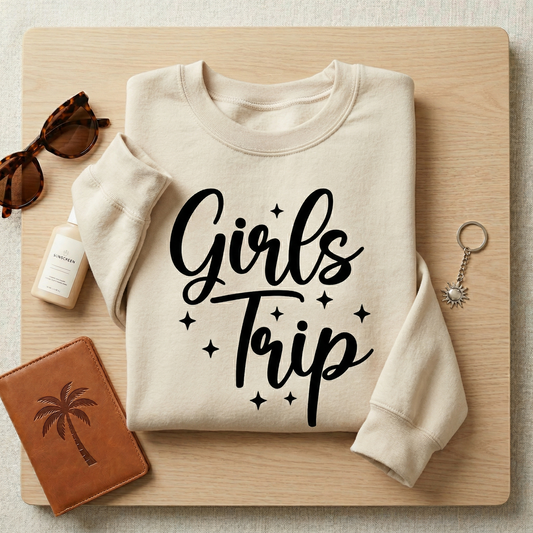 Custom Girls Trip Shirt, Matching Vacation T-Shirt,Personalized Bachelorette Party Top, Group Travel Gift, Summer 2026 Holiday Shirt