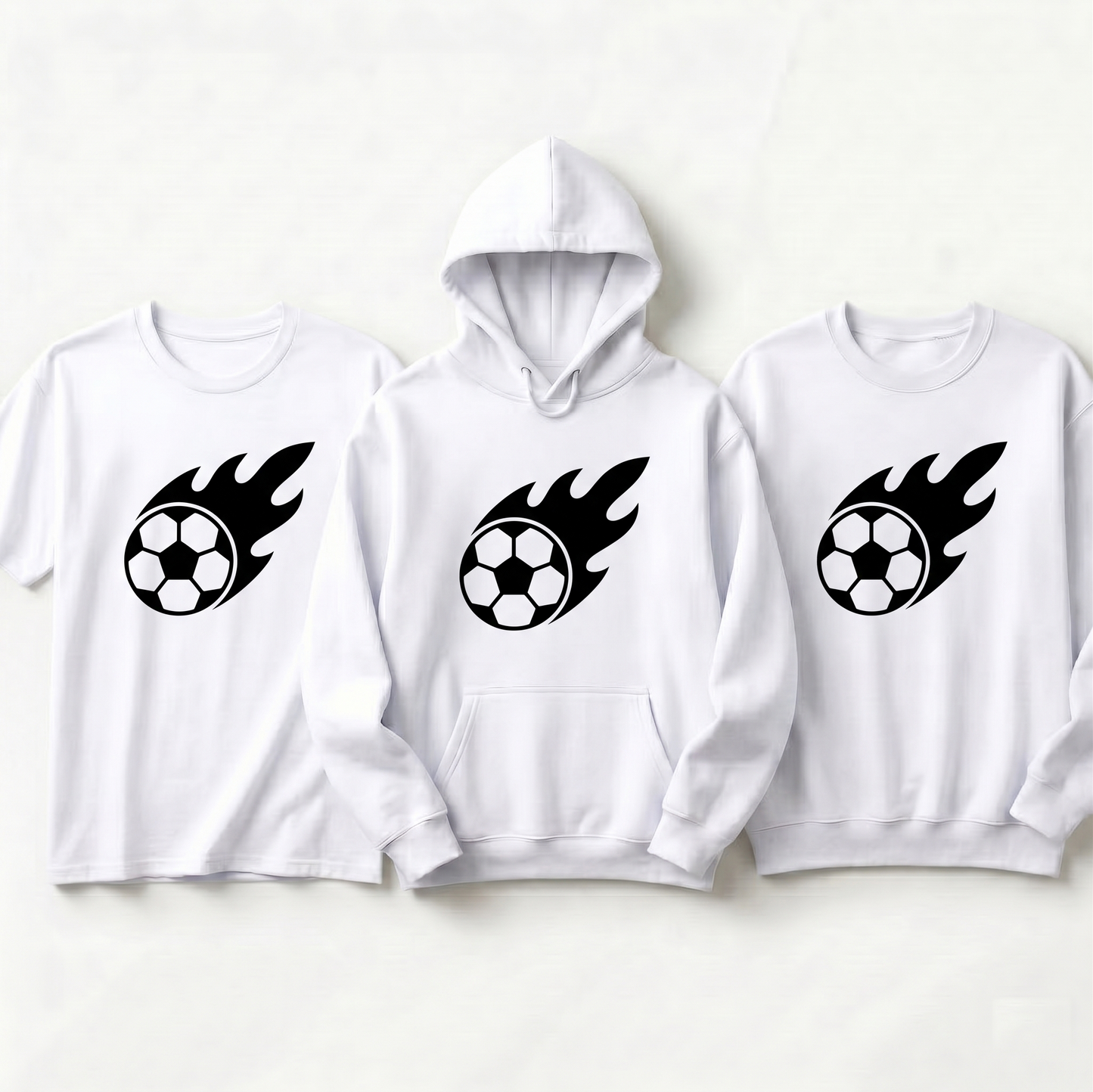 Custom Flaming Soccer Ball Shirt, Personalized Soccer Team Hoodie, Soccer Ball Sweatshirt, Soccer Player Gift, Customized Sports Apparel