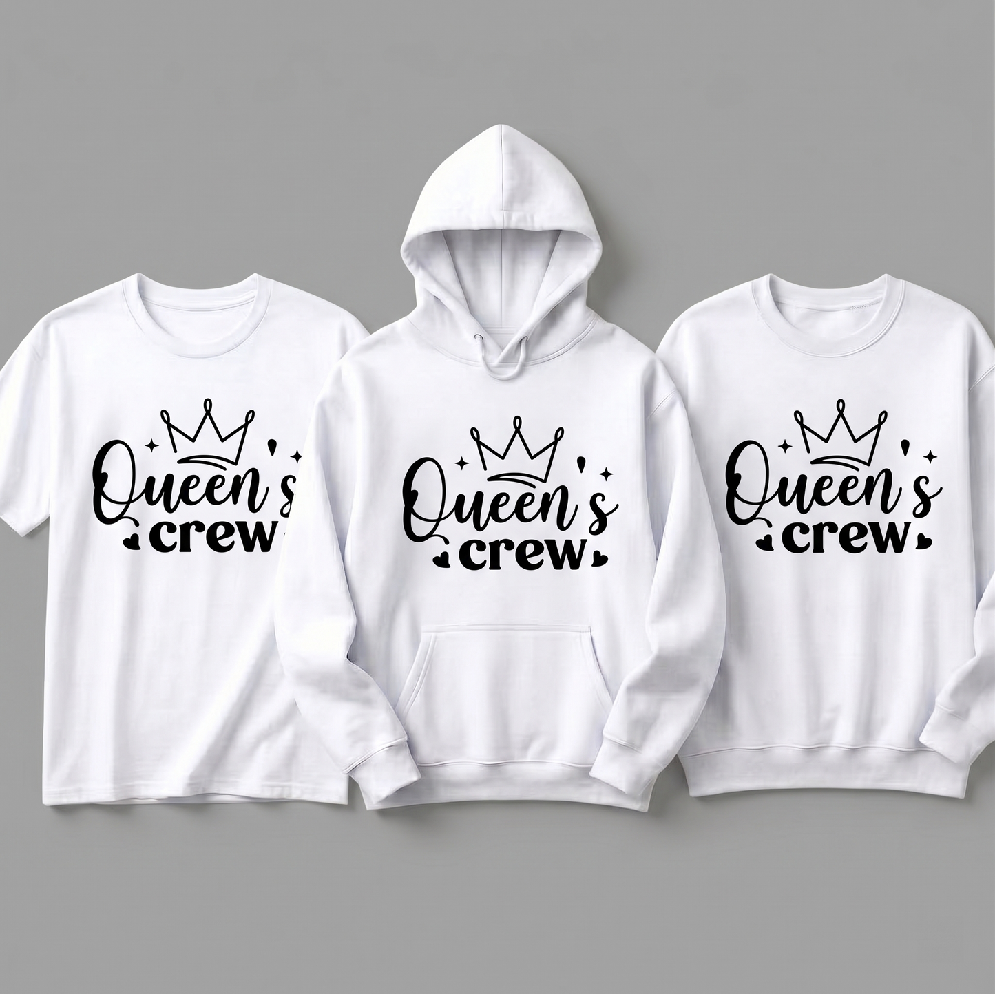 Birthday Squad Sweatshirt, Matching Girls Trip Outfits, Custom Bridal Party Gift, Queen Crew T-shirt, Bridesmaid Proposal, Group Shirts