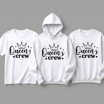 Birthday Squad Sweatshirt, Matching Girls Trip Outfits, Custom Bridal Party Gift, Queen Crew T-shirt, Bridesmaid Proposal, Group Shirts