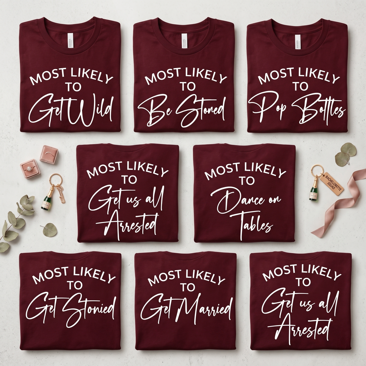 Custom Bachelorette Party Tees, Funny Wedding Party Shirts, Bridesmaid Shirts, Custom Bridal Gift, Matching Outfits, Group Wedding Shirts.