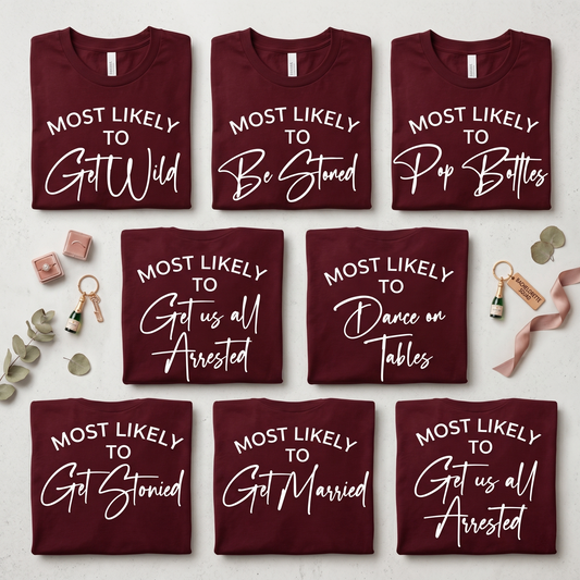 Custom Bachelorette Party Tees, Funny Wedding Party Shirts, Bridesmaid Shirts, Custom Bridal Gift, Matching Outfits, Group Wedding Shirts.