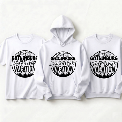 Custom Gatlinburg 2025 Family Vacation Shirts, Smoky Mountains Matching Group Hoodies, Personalized Gatlinburg Trip 2026 Sweatshirts