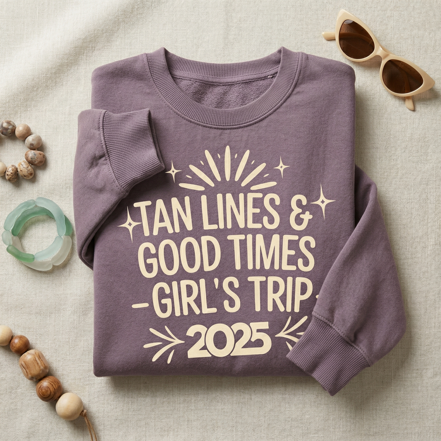 Custom Girls Trip 2026 Shirt, Tan Lines & Good Times Personalized Beach Tee, Matching Bachelorette T-shirt, Summer Vacation 2026 Group Shirt