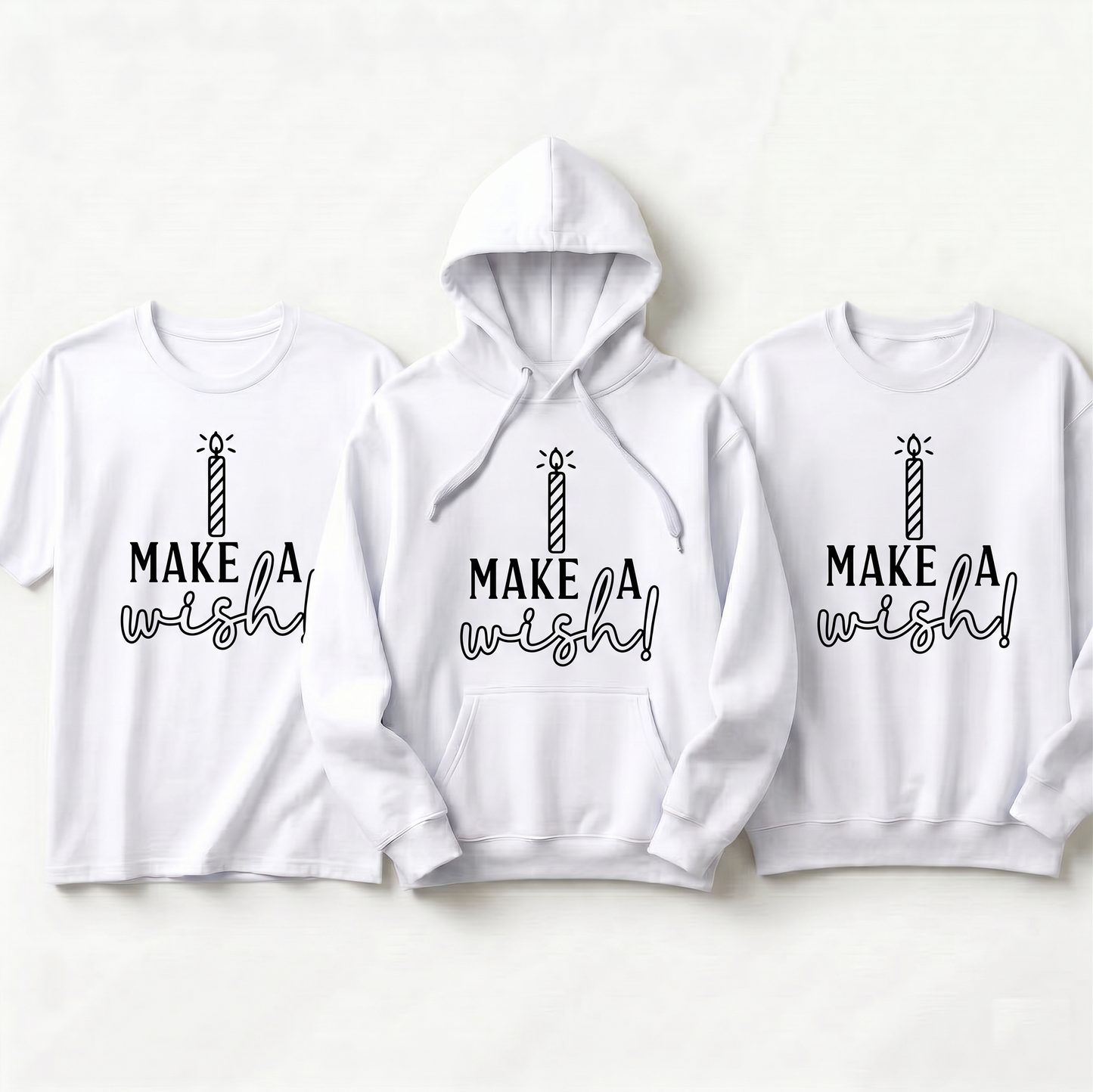 Custom Make a Wish Birthday Shirt, Personalized Birthday Candle Hoodie, Custom Name Birthday Sweatshirt, Birthday Gift for Her