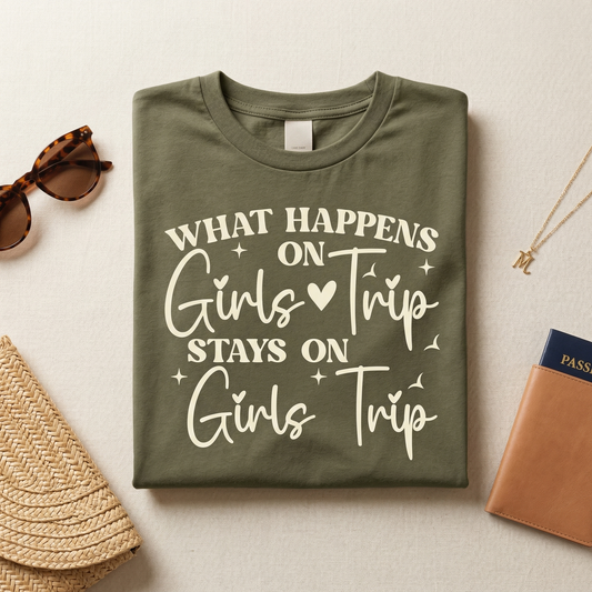 Custom Girls Trip Shirt, Personalized Bachelorette Party T-Shirt,Group Vacation Shirts, Bestie Weekend Gift, Matching Summer Travel Top