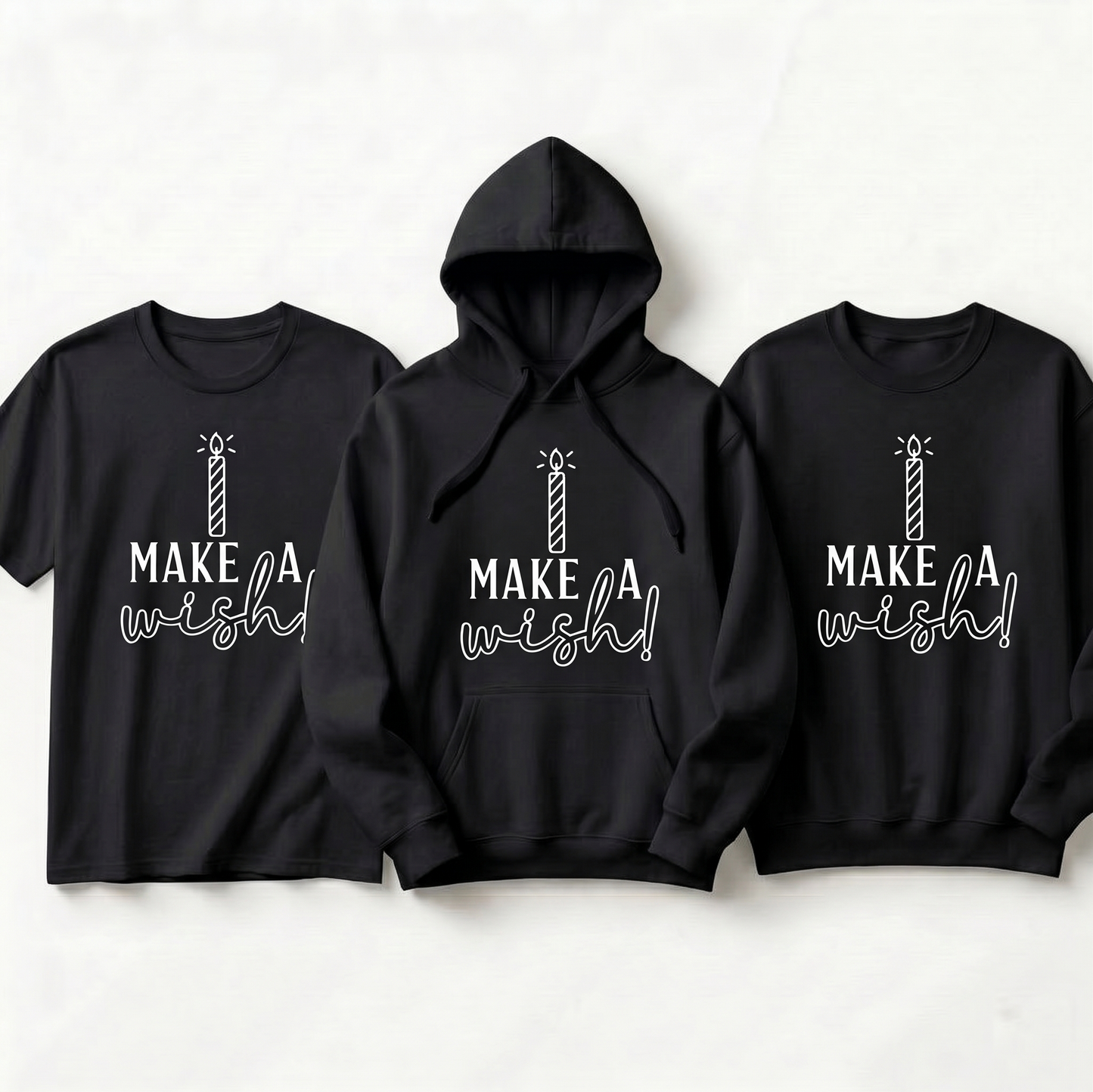 Custom Make a Wish Birthday Shirt, Personalized Birthday Candle Hoodie, Custom Name Birthday Sweatshirt, Birthday Gift for Her