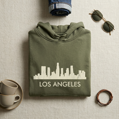 Custom Los Angeles Skyline Hoodie | Personalized LA Sweatshirt | City of Angels Hometown Pride Sweater | California Travel Gift