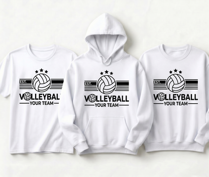 Custom Volleyball Team Shirts, Personalized Volleyball Hoodie, Volleyball Sweatshirt, Custom Team Wear, Matching Volleyball Team Apparel