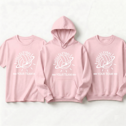 Custom Volleyball Team Shirts, Personalized Volleyball Hoodie, Matching Volleyball Apparel, School Sports Uniforms, Youth Volleyball Shirts